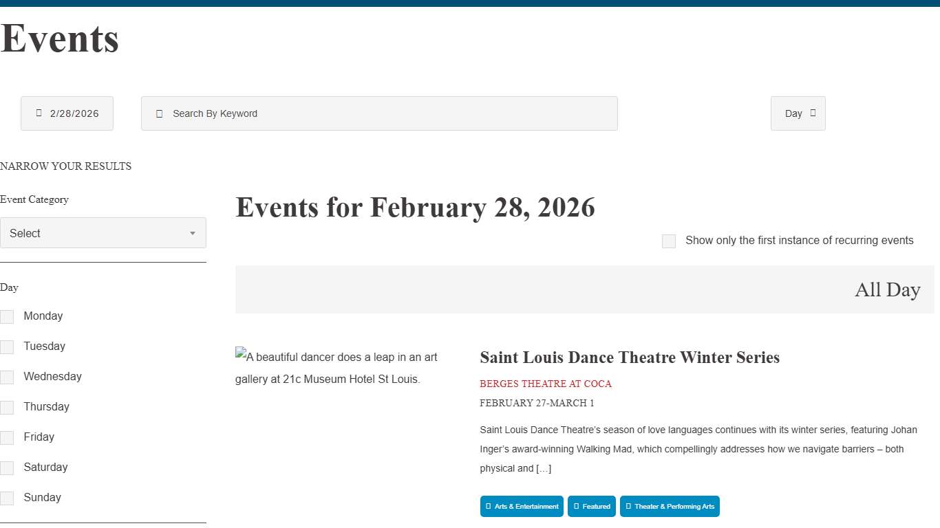 Events for February 28, 2026 – Explore St. Louis