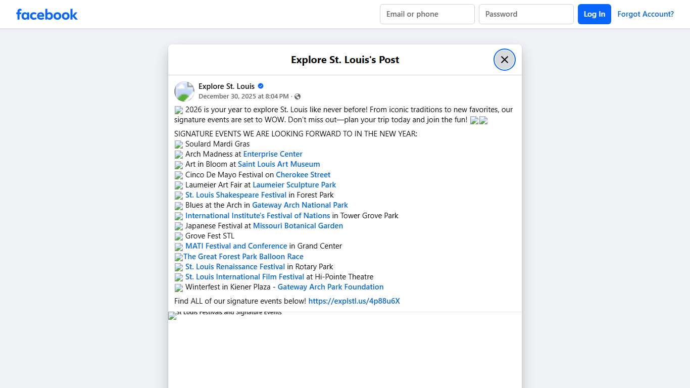 🌟 2026 is your year to explore St.... - Explore St. Louis Facebook